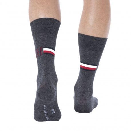 Tommy Hilfiger 2-Pack Iconic Stripe Socks - Grey