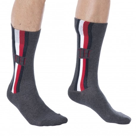 Tommy Hilfiger 2-Pack Iconic Stripe Socks - Grey