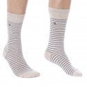 Tommy Hilfiger 2-Pack Small Stripe Socks -Blue Jeans -Beige Stripe