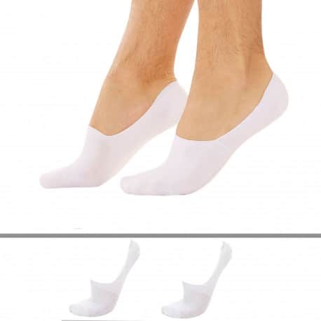 DIM 2-Pack of Invisible Liner Bobby Socks - White