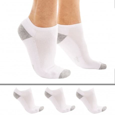 DIM 3-Pack Sports Bobby Socks - White