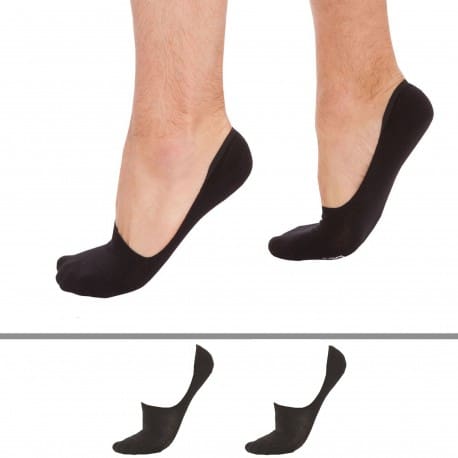 DIM 2-Pack of Invisible Liner Socks - Black