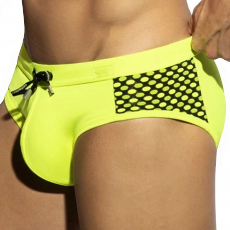 ES Collection Disco Pop Swim Brief - Neon Yellow