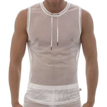 Marcuse Hero Mesh Tank Top - White