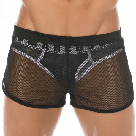 Marcuse Panorama Mesh Shorts - Black