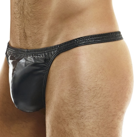 Modus Vivendi Latex Pleasure Thong - Black