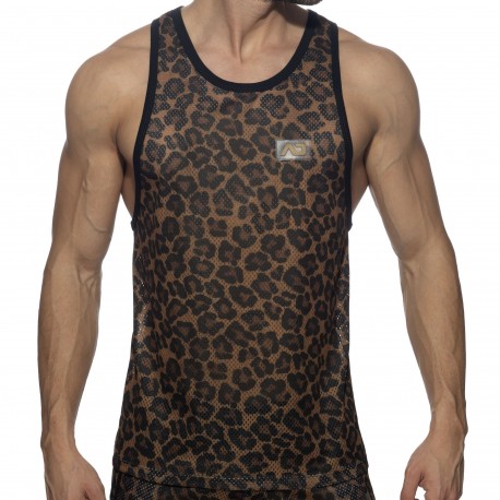 Addicted Leopard Mesh Tank Top