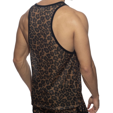 Addicted Leopard Mesh Tank Top