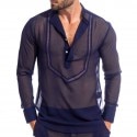 L'Homme invisible Chemise Tunique Chantilly Bleu Nuit