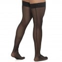 CandyMan Mesh Thigh-Highs - Black