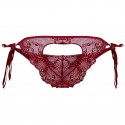 CandyMan Lace Heart Bikini Briefs - Burgundy