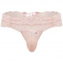 CandyMan Lace-Up Lace Thong - Pink