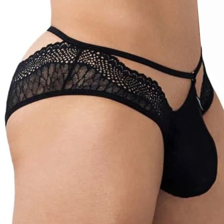 CandyMan Lace Briefs - Black