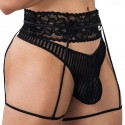 CandyMan Garter Thong - Black