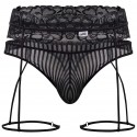 CandyMan Garter Thong - Black