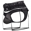 CandyMan Garter Thong - Black