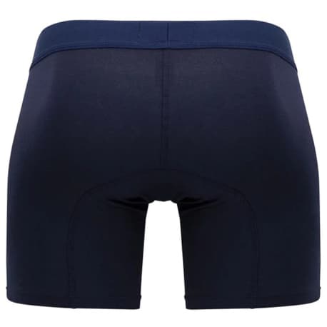 Clever Caribbean Cotton Long Boxer Briefs - Navy