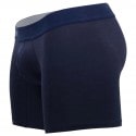 Clever Caribbean Cotton Long Boxer Briefs - Navy