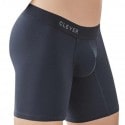 Clever Caribbean Cotton Long Boxer Briefs - Black