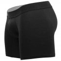 Clever Caribbean Cotton Long Boxer Briefs - Black