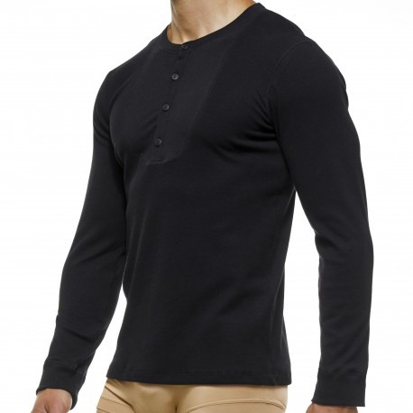 Modus Vivendi T-shirt Manches Longues Coton Bio Noir