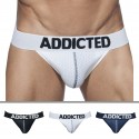 Addicted 3-Pack Mesh Bikini Push Up Briefs - White - Navy - Black