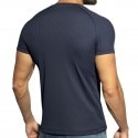 ES Collection Recycled Rib V-Neck T-Shirt - Navy