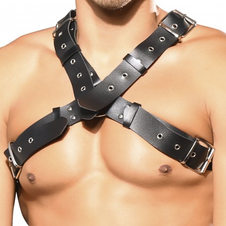 Andrew Christian Buckle Harness - Black