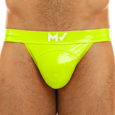 Modus Vivendi Viral Vinyl Tanga Briefs - Neon Yellow