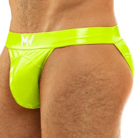 Modus Vivendi Viral Vinyl Tanga Briefs - Neon Yellow