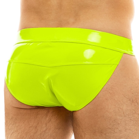 Modus Vivendi Slip Tanga Viral Vinyle Jaune Fluo