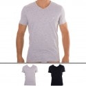 Emporio Armani Lot de 2 T-Shirts V-Neck Pure Cotton Marine - Gris