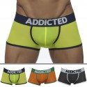 Addicted Lot de 3 Boxers Jaune - Orange - Gris