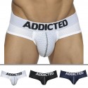 Addicted 3-Pack Push Up Mesh Briefs - White - Navy Blue - Black