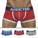 Addicted Lot de 3 Boxers Basic Rouge - Gris - Bleu