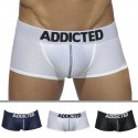 Addicted 3-Pack Push Up Mesh Trunks - White - Navy Blue - Black