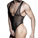 AD Fetish Body String Zip Mesh Noir