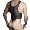 AD Fetish Body String Zip Mesh Noir