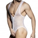 AD Fetish Body Zip Mesh Blanc