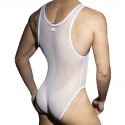 AD Fetish Body Zip Mesh Blanc