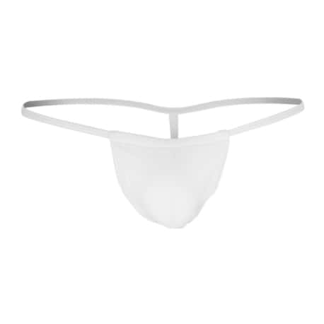 CandyMan Sliding G-String - White