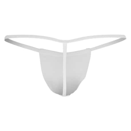 CandyMan Sliding G-String - White