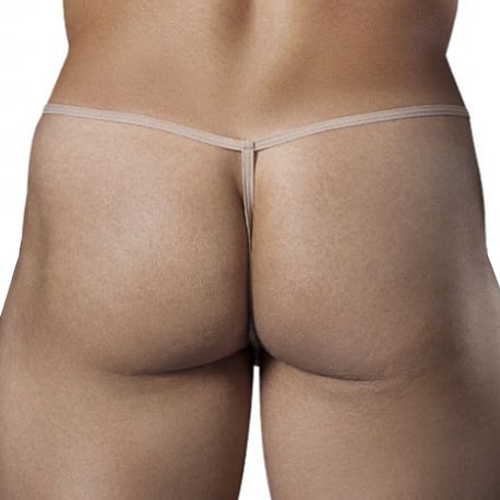 CandyMan Transparent G-String - Beige