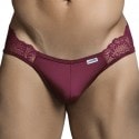 CandyMan Lace Jockstrap - Burgundy