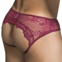 CandyMan Lace Jockstrap - Burgundy