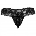 CandyMan Peek A Boo Thong - Black