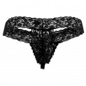 CandyMan Peek A Boo Thong - Black