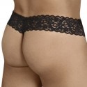 CandyMan Mesh Lace Thong - Black