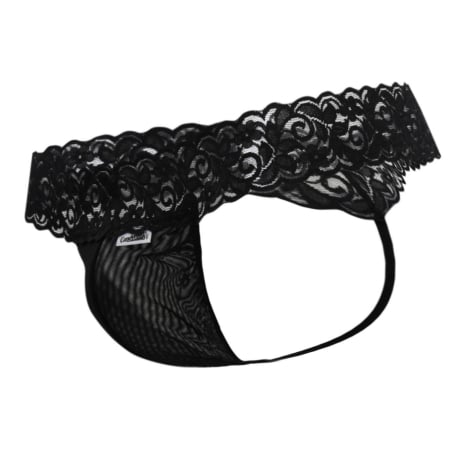 CandyMan String Résille Dentelle Noir