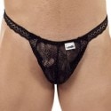 CandyMan Double Lace Thong - Black